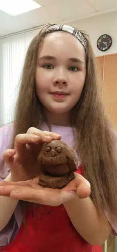 Сова из глины