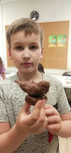Сова из глины