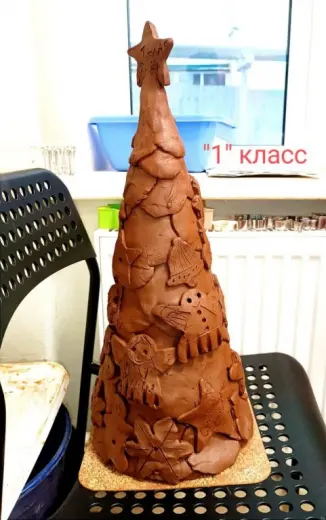 елки из глины