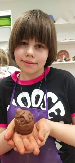 Сова из глины