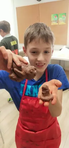 Сова из глины