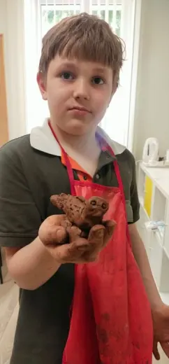 Сова из глины