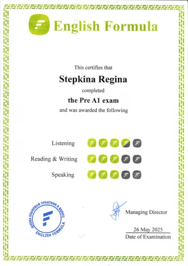 Stepkina Regina Pre-A1
